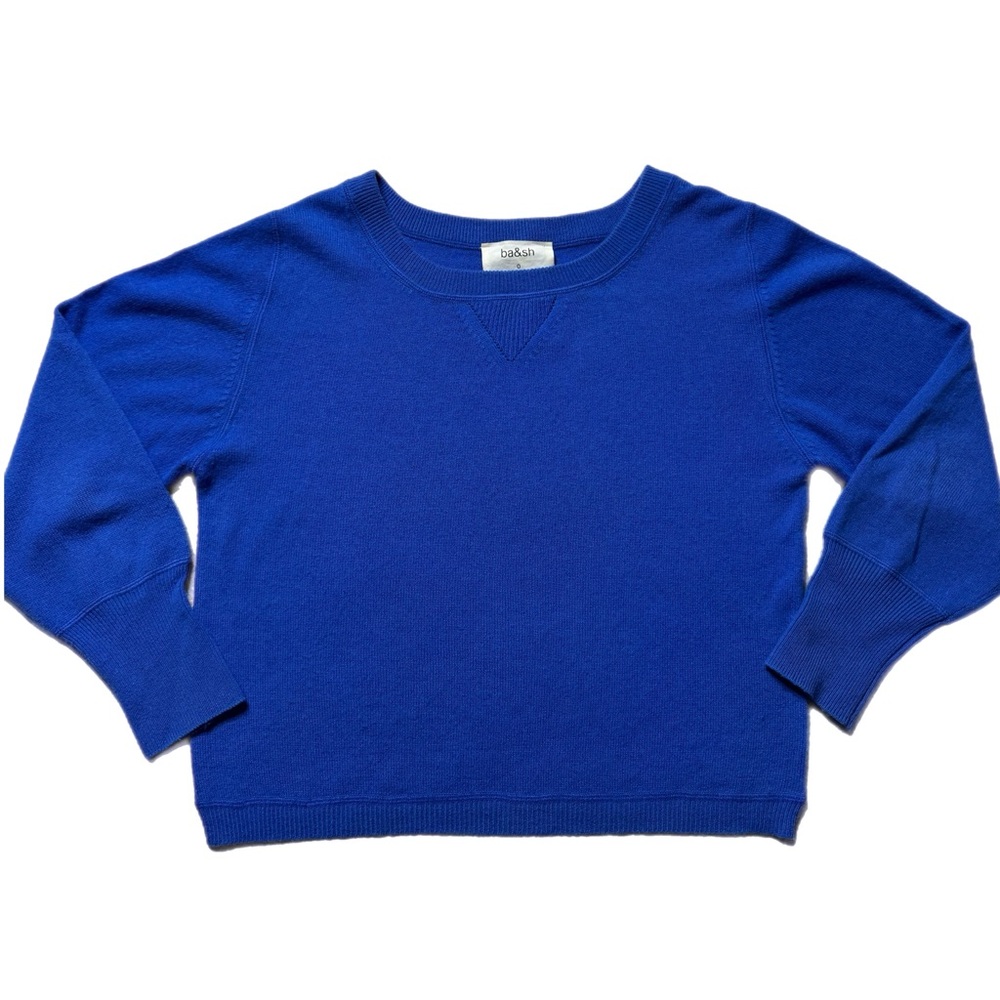 ba&sh Vibrant Blue Crew Neck Sweater